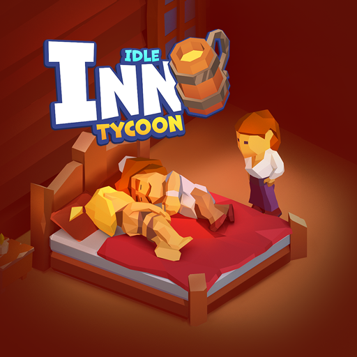 Idle Inn Empire Tycoon APK has characters in a cool animated film design and a medieval motel.