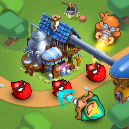 Rush Royale: Tower Defense TD APKs heroes and fights are proven in this screenshot.