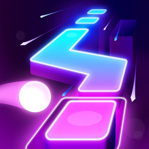 A participant in Dancing Ballz APK expertly traverses a colorful route.