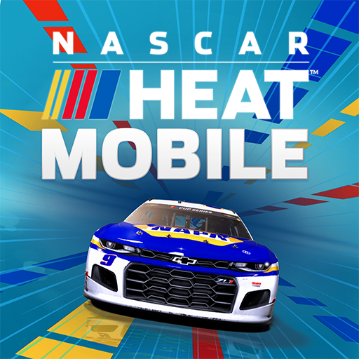 Screenshot of the mobile games extreme NASCAR racing movement, showing speedy automobiles and tough gameplay