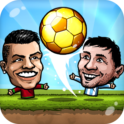 Two anthropomorphic football players are engaged in a game and are enthusiastically kicking the ball.