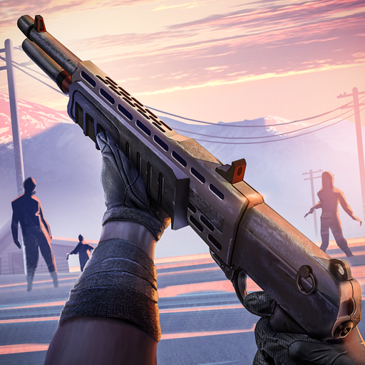 In Dark Days APK, a survivor fires in opposition to a horde of frenzied zombies.