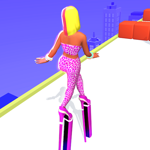 In High Heels, a participant reveals a smooth soar over a tall wall, showing the games tough gameplay.