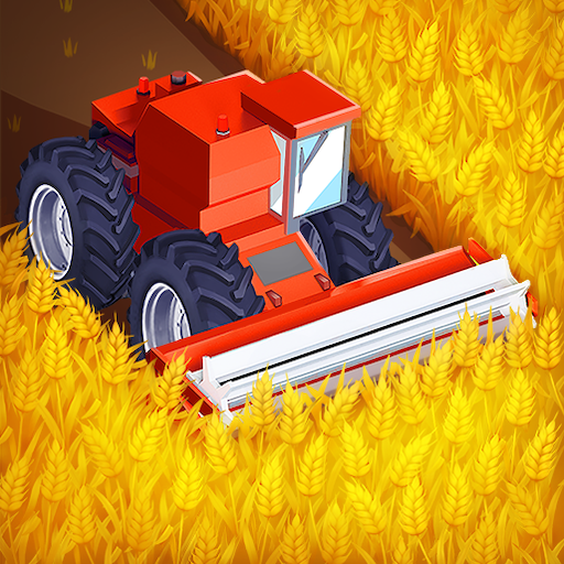 In the large discipline of harvest.Io APK, a contemporary tractor, is gathering rice and other agricultural goods.