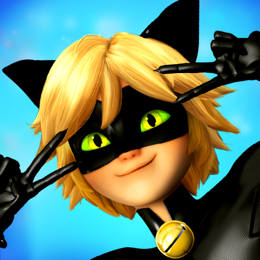 Fighting against baddies inside the Miraculous Ladybug APK game are Ladybug and Cat Noir.