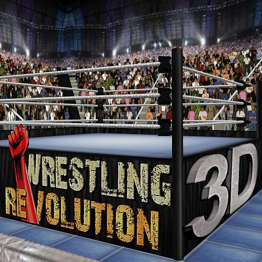 Screenshot of the dramatic wrestling action from Wrestling Revolution 3D