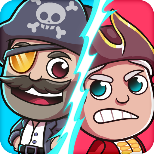 In Idle Pirate Tycoon, a pirate captain pilots a ship over perilous waters.