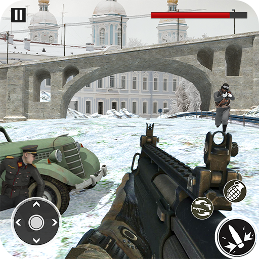 In a primary-man or woman shooter game set during World War II, a group of troops engaged in a fierce struggle.