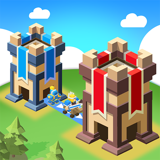 In Conquer the Tower: Takeover APK, players plan and conduct attacks in a colorful forest.