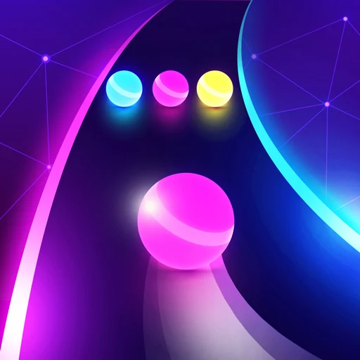 A screenshot of the Dancing Road APK suggests gamers are moving via multicolored balls and vivid routes.