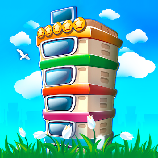 In Pocket Tower APK, a bustling cityscape with high-upward thrust systems and busy shops can be observed.