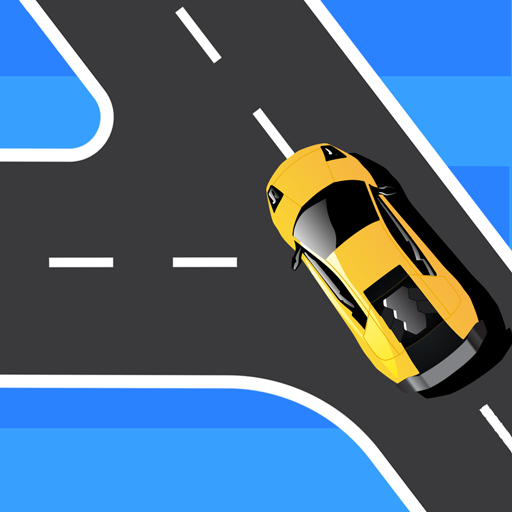 In Traffic Run APK, a vehicle makes a deft move around a congested junction.