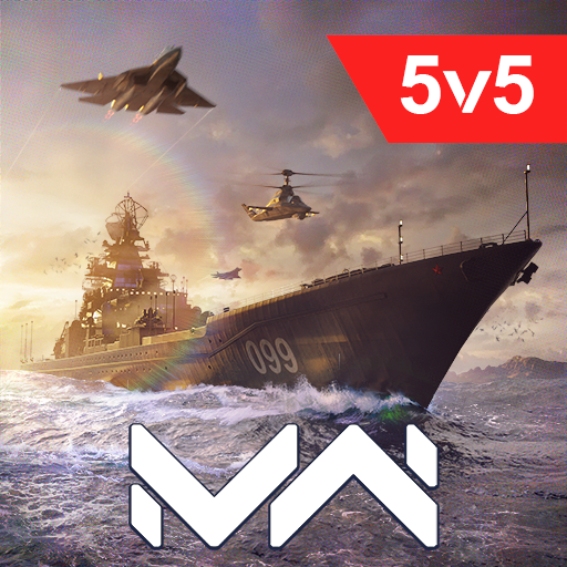 In Modern Warships: Naval Battles APK, a warship participated in fierce naval combat.