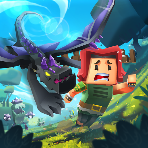 In the Dungeons mode of the Hunt Royale APK, a screenshot suggests players are engaged in a fight with a huge dragon-like foe.