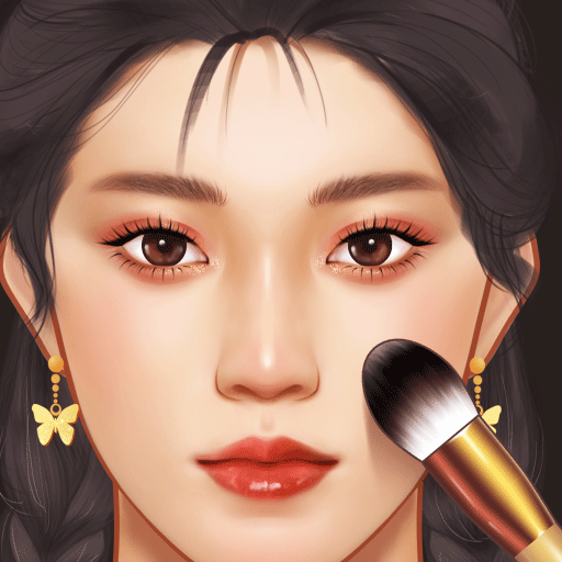 In Makeup Master, a version with the best makeup, highlighted eyes, and a completely unique haircut