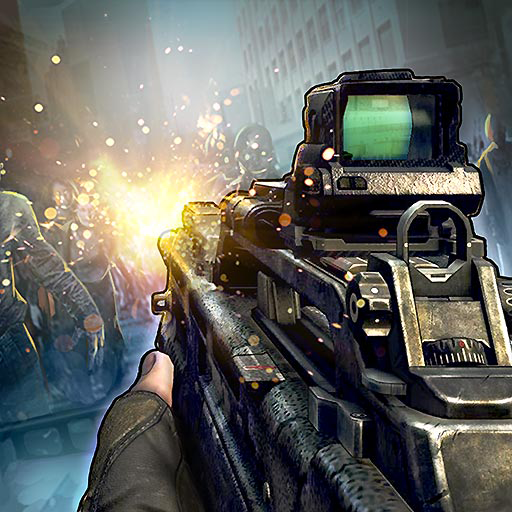 In Zombie Frontier 3 APK, a successful sharpshooter fires towards a terrible zombie swarm.