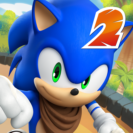 A screenshot of Sonic Dash 2 gameplay suggests Sonic racing through difficult levels with his companions.