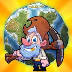 A miner penetrating the earth's center deeply in quest of gold deposits.